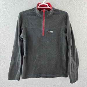 Rab 1/4 Zip Pullover Sweater Mens Medium Gray Fleece Polartec Sweatshirt